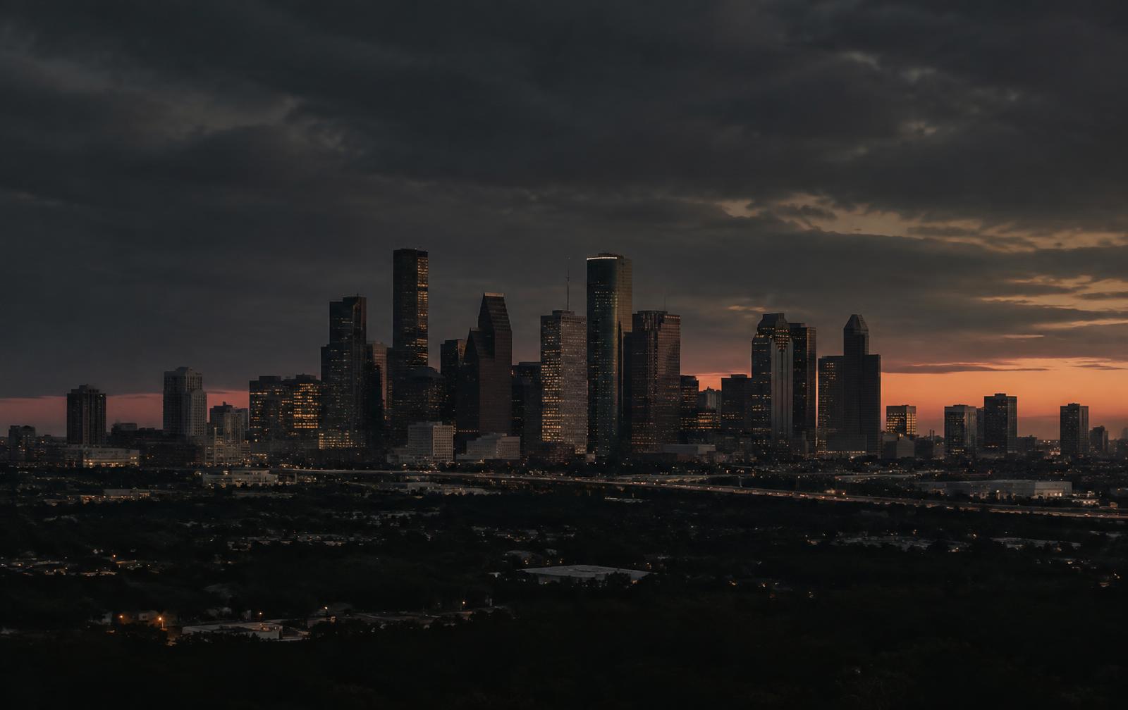 Houston skyline at dusk